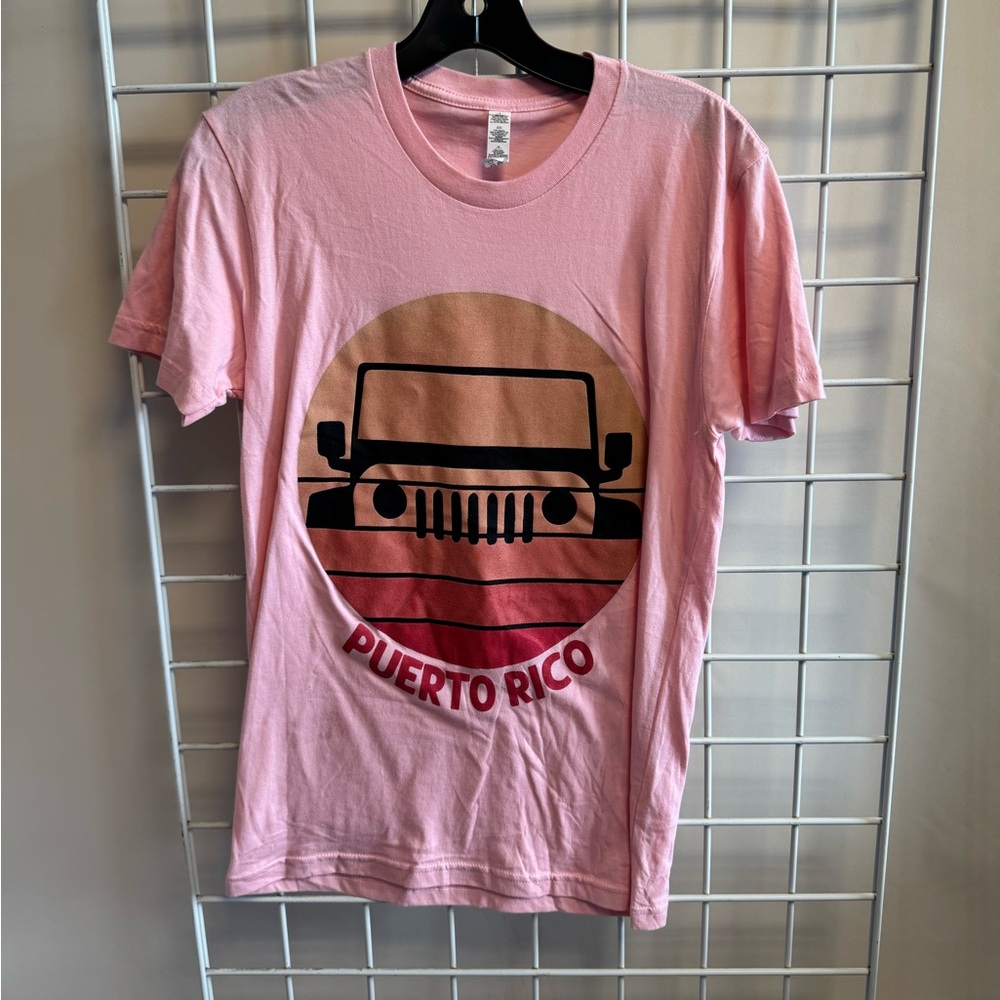Puerto Rico Pink Jeep Graphic Tee